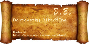 Dobrovszky Bibiána névjegykártya